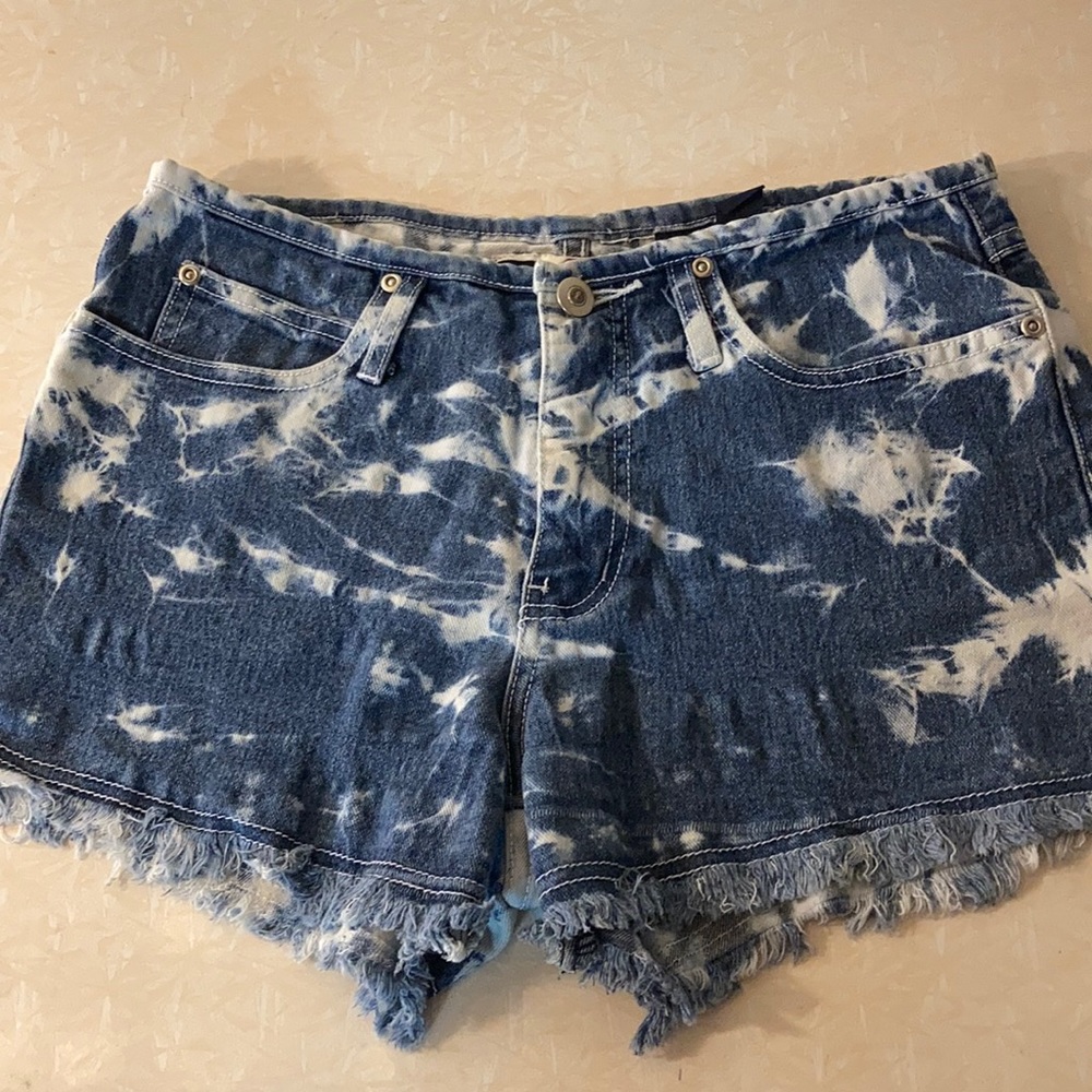 Vtg R4R Tie Dye Jean Shorts